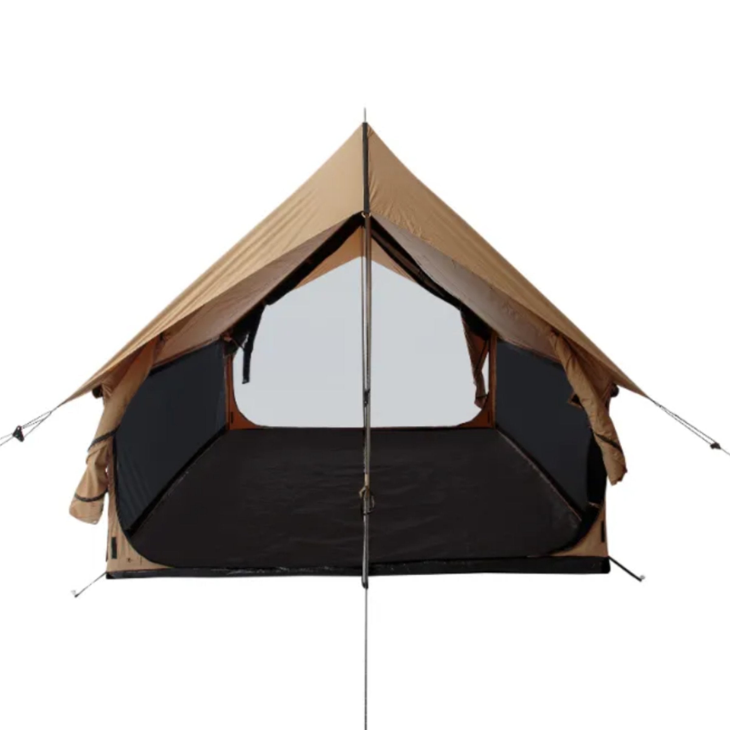Open Rover Scout Tent by White Duck Outdoors showing mesh walls and spacious interior for camping comfort.