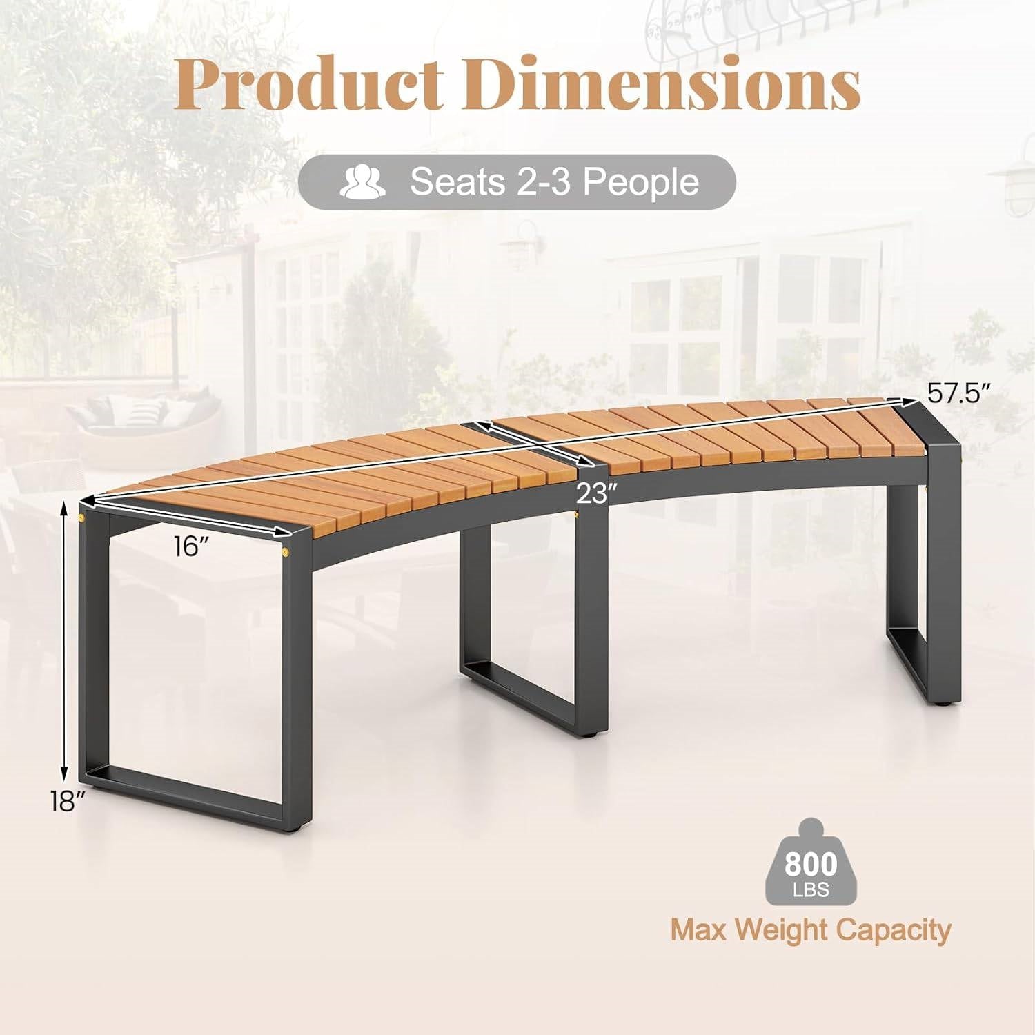 Set of 4 round outdoor metal wood backless garden benches around a fire pit table by HomePacific.