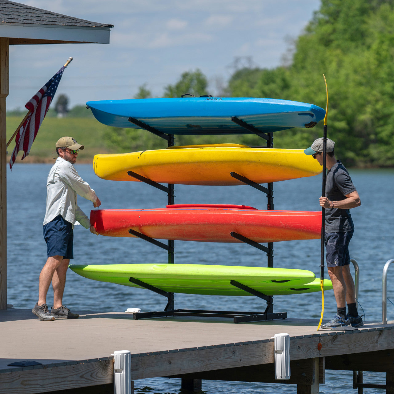 G-Watersport 4 Freestanding Surfboard & SUP Rack | 4 Levels | Indoor-Outdoor Storage - OVERLANDERS Outfitter