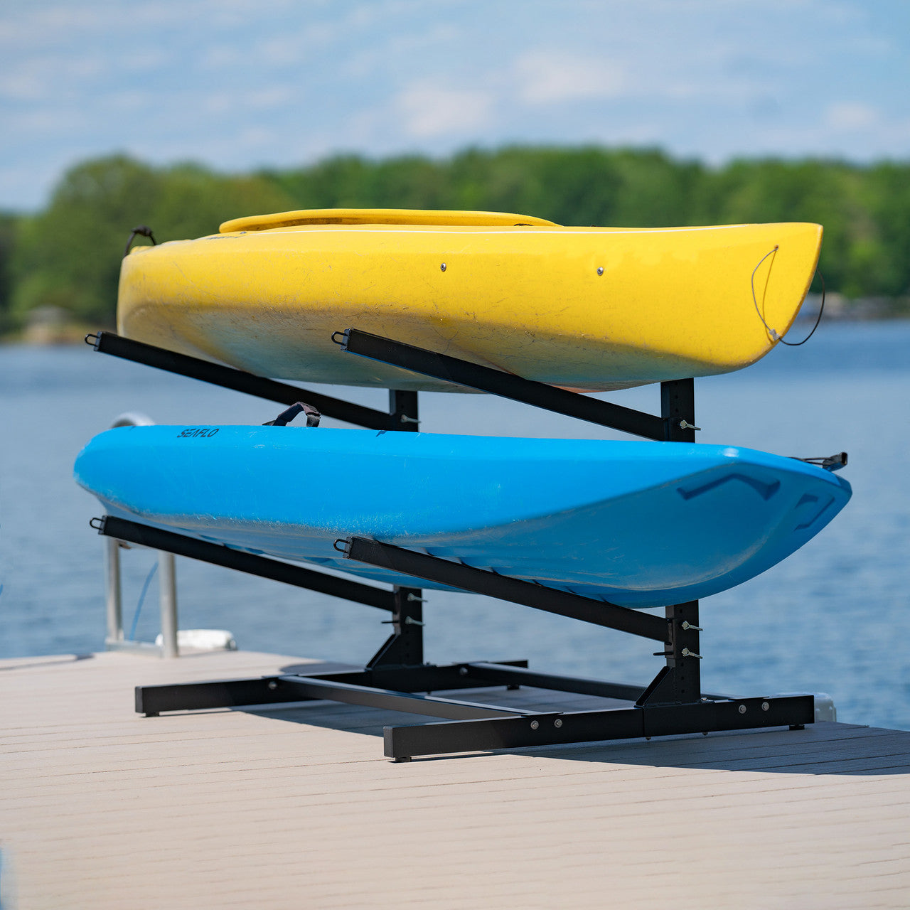 G-Watersport 2 Kayak & Canoe Rack | 2 Levels | Black - OVERLANDERS Outfitter