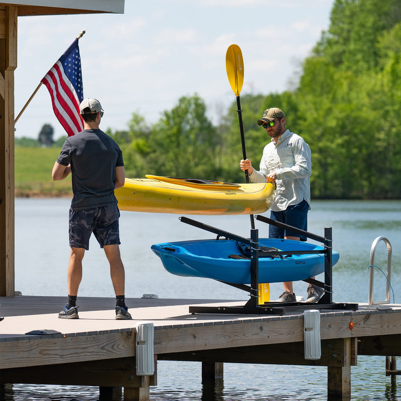 G-Watersport 2 Kayak & Canoe Rack | 2 Levels | Black - OVERLANDERS Outfitter