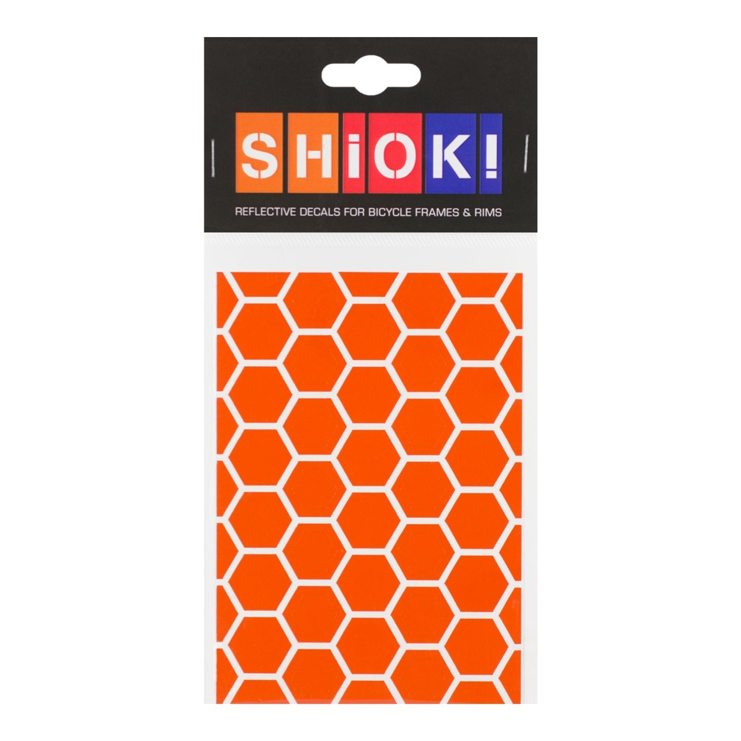 Orange Honeycomb Frame Reflective by ZEITBIKE, high-visibility cycling reflective for safety and style on bike frames.
