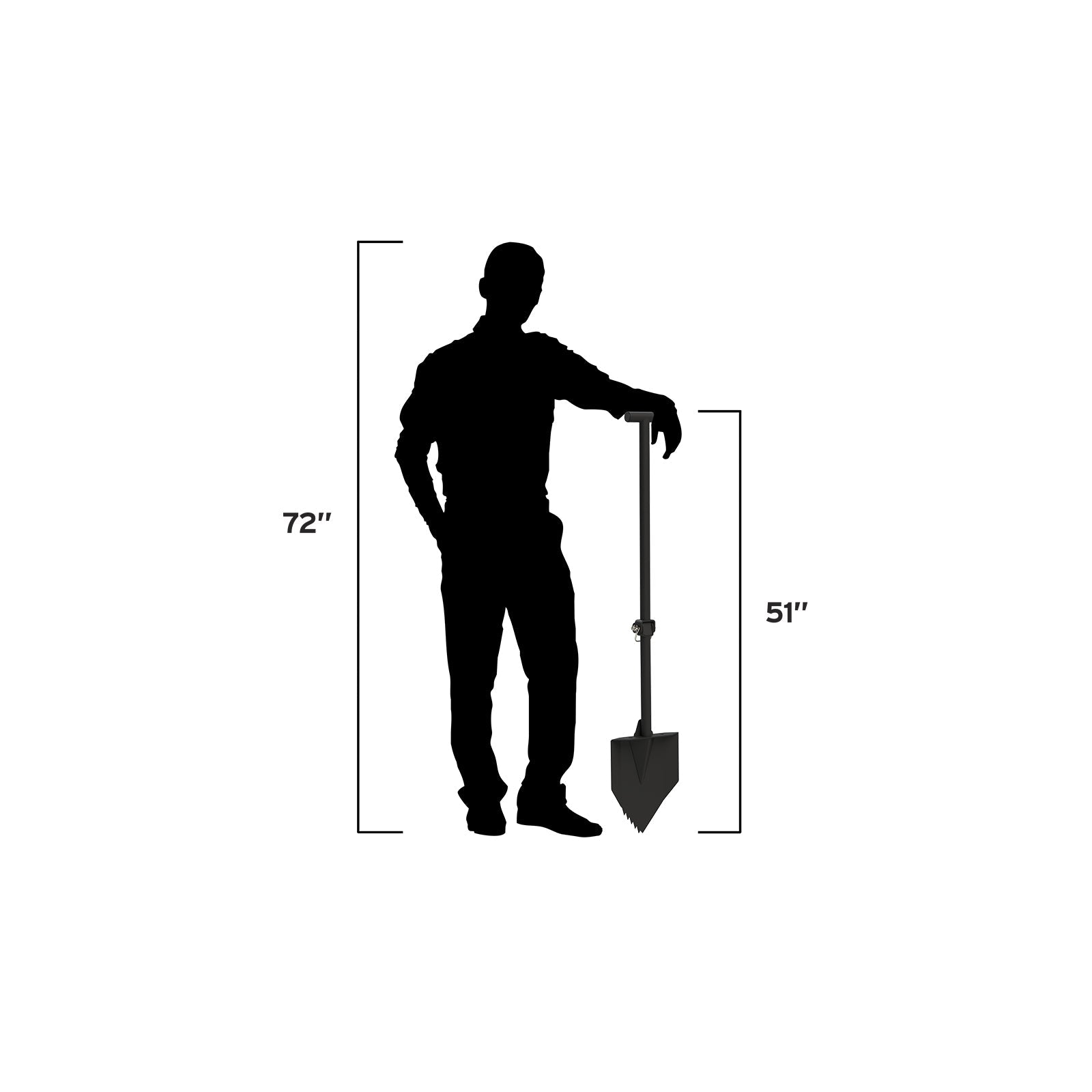 The Van Mart Sprinter Mule Pack Shovel Mount Set attached to a vehicle, showing shovel positioning and mounting features.