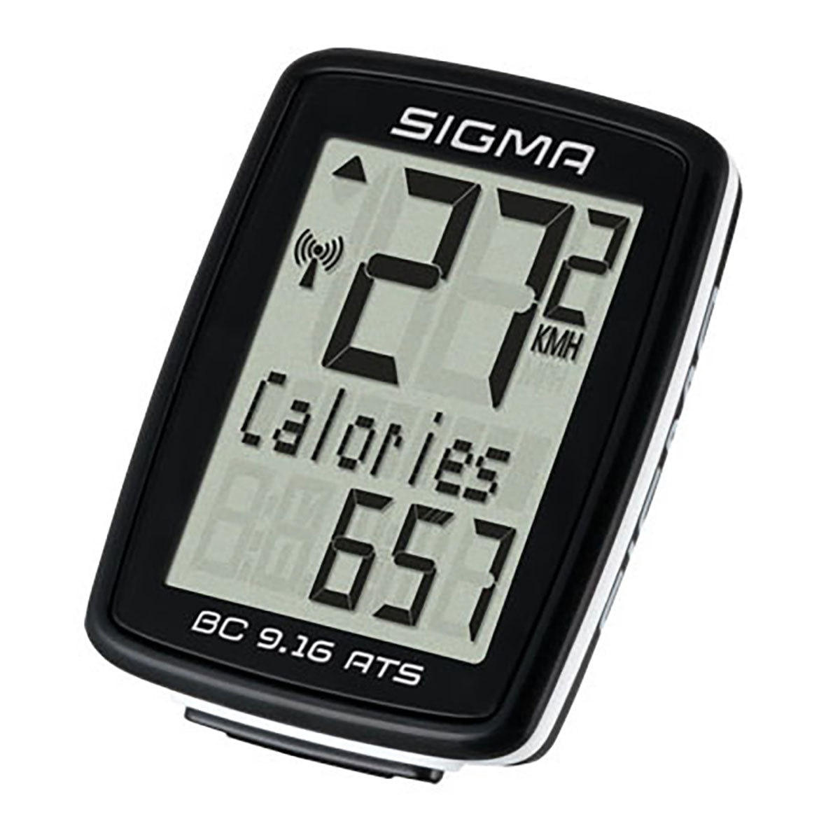 ZEITBIKE SIGMA BC 9.16 ATS bicycle computer with analogue wireless display and mounting for cyclists.