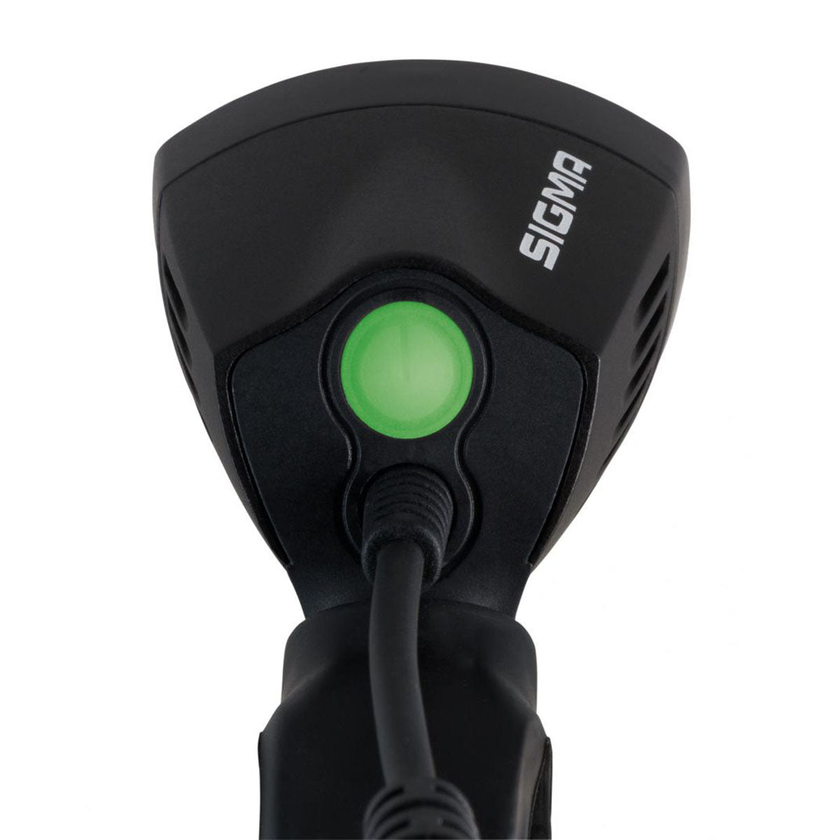 ZEITBIKE SIGMA Light BUSTER 2000 bicycle light mounted on a bike handlebar with bright LED illumination.