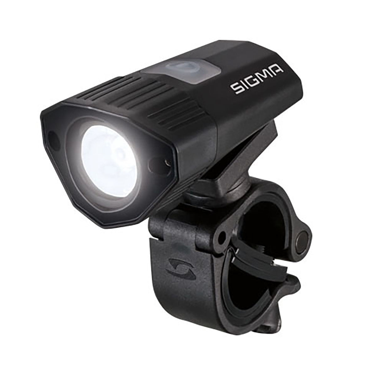 ZEITBIKE SIGMA Light BUSTER 100 bicycle power light with optional NUGGET II flash mounted on bike handlebars.
