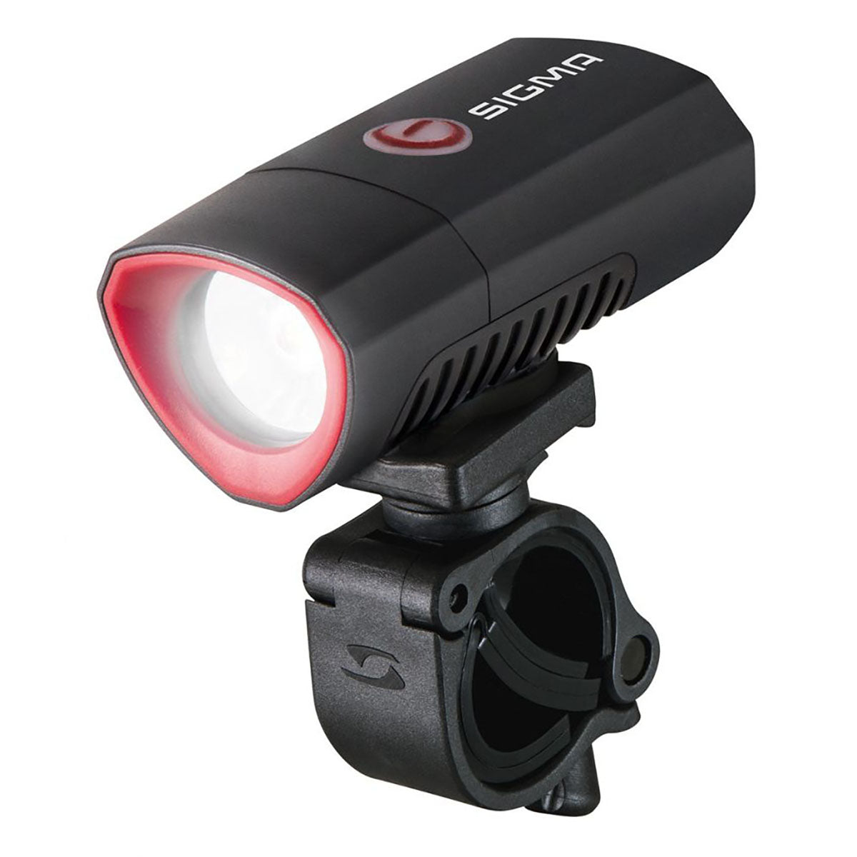 ZEITBIKE SIGMA Light BUSTER 300 bicycle power light with Nugget II flash attached, mounted on a bike handlebar.