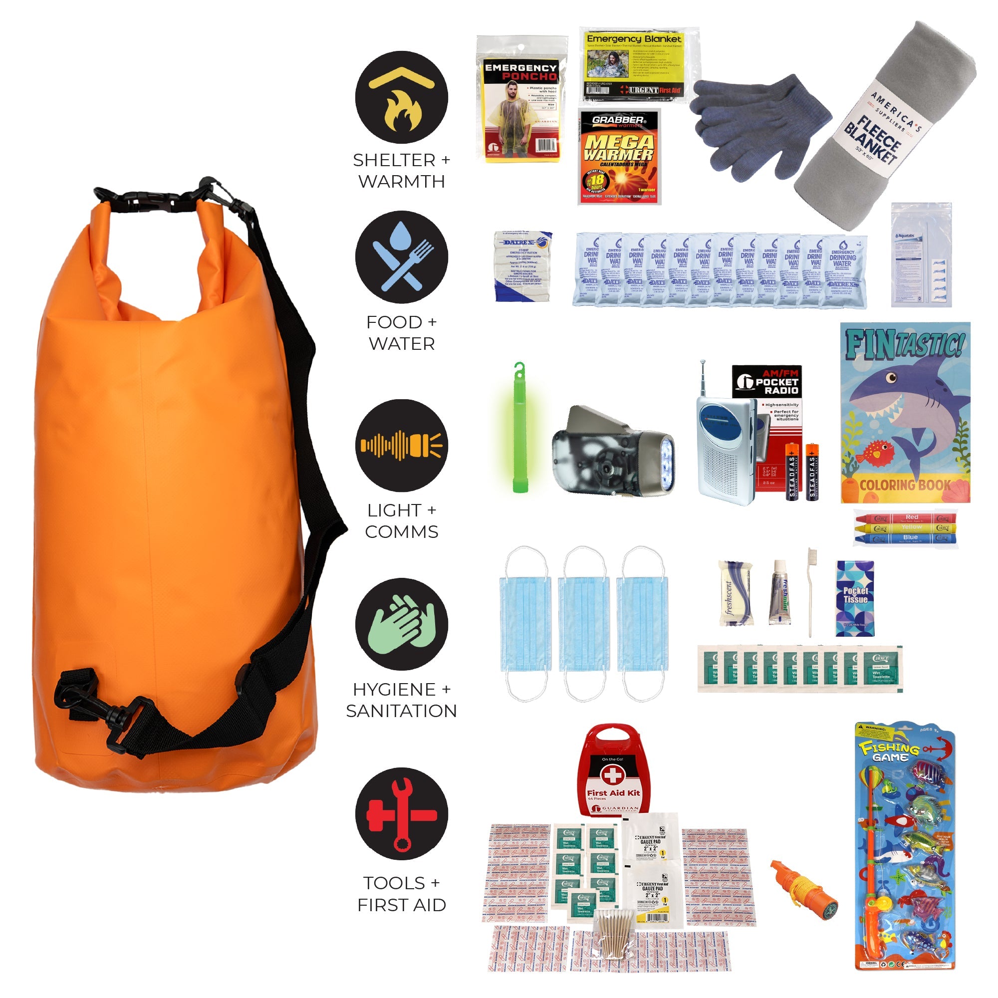 Survival Kit for Children, Dry Bag - OVERLANDERS Outfitter