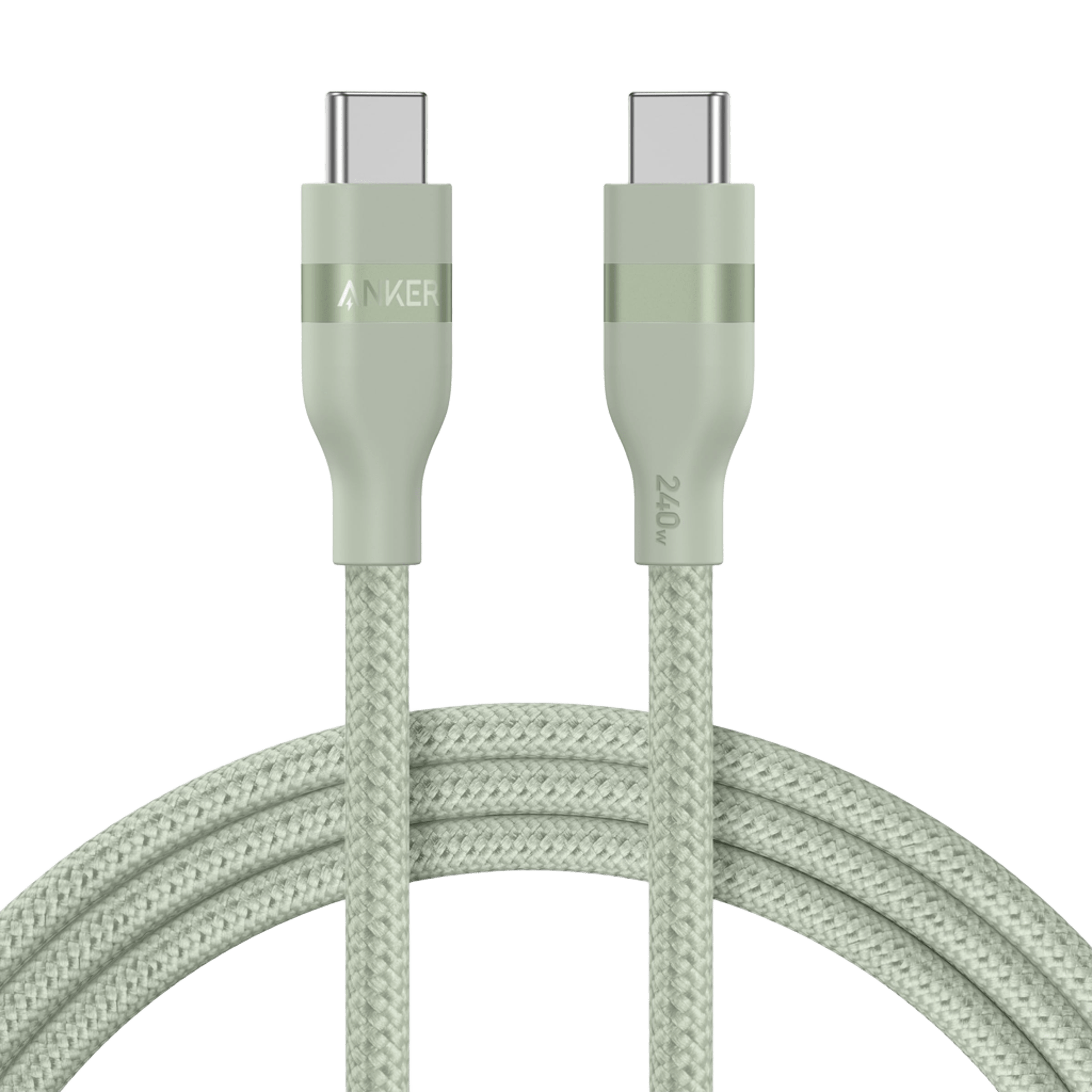 Anker USB-C to USB-C Cable (3 ft / 6 ft, 240W, Upcycled-Braided) - We The Collective