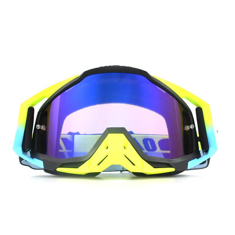 Motorcycle off-road goggles by 100%™ with clear lenses and adjustable strap, designed for motocross and off-road riding.