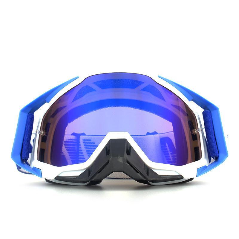 Bean's Moto Booth 100%™ off-road motorcycle goggles with clear lenses and adjustable strap, designed for motocross and off-road riding.