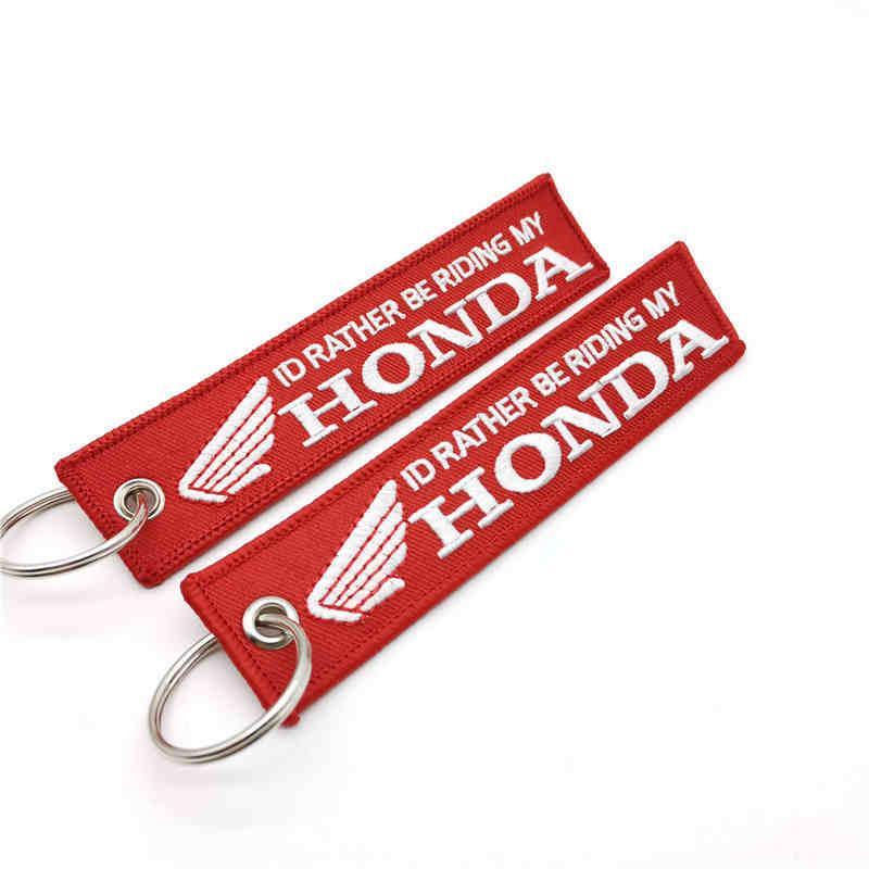 Embroidered motorcycle-themed keychain decor by Bean's Moto Booth featuring detailed stitching and vibrant design.