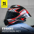 Bean's Moto Booth RSMORAX R50S PRO motorcycle riding helmet with sleek design and ventilation, shown from the front.