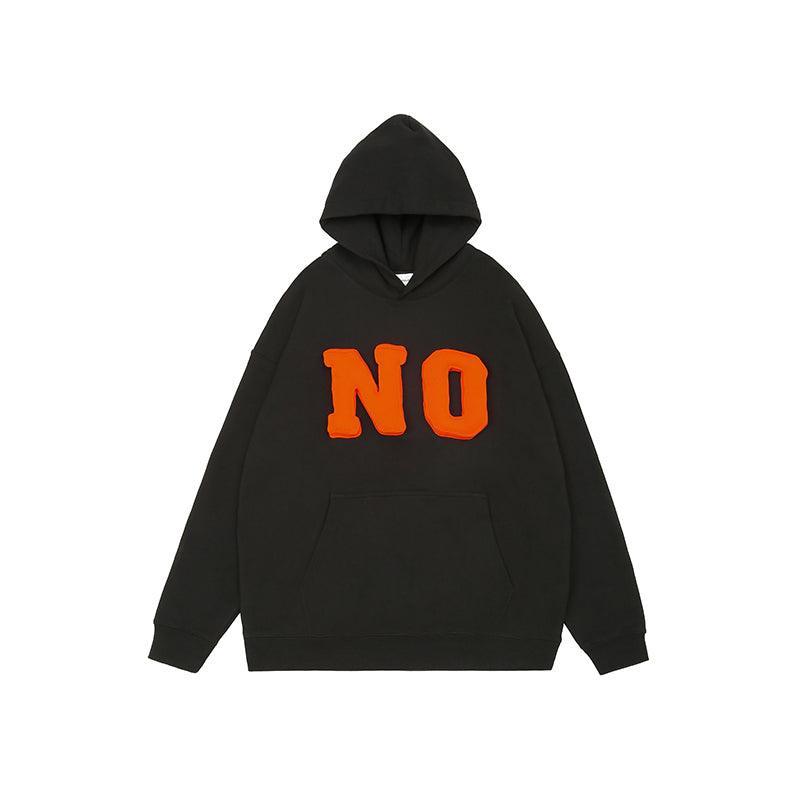 Bean's Moto Booth Stop Asking 3D hoodie, front view featuring bold 3D text design and comfortable fabric.