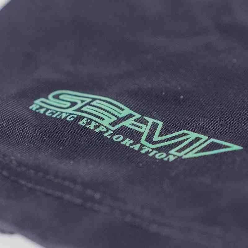 Black SEIVI™ motorcycle sun protection cooling sleeves with breathable fabric, designed for motorcycle riders.