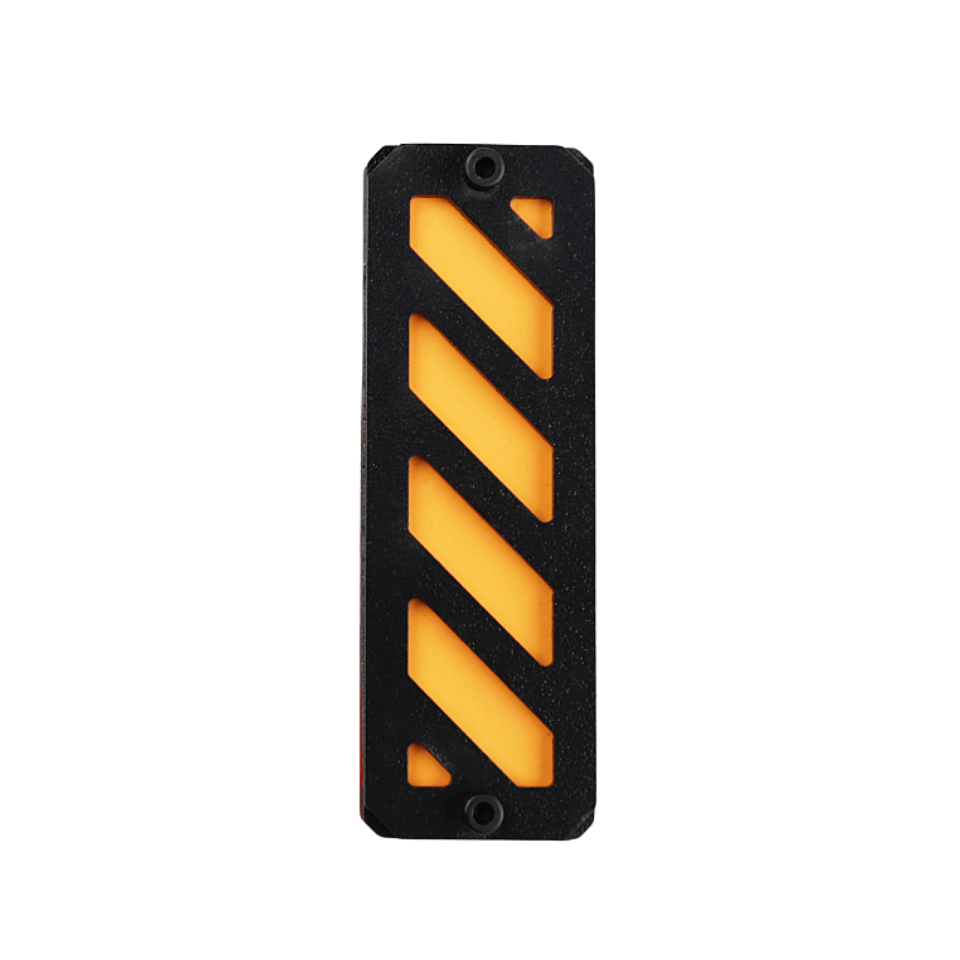 Glow-in-the-dark 3D motorcycle warning sticker by Bean's Moto Booth, designed for motorcycle safety accessories.