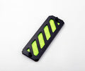 Glow-in-the-dark 3D motorcycle warning sticker from Bean's Moto Booth, designed as a safety accessory for motorcycle visibility.