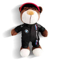 Decor motorcycle-themed Buddy Helmet Bear figurine by Bean's Moto Booth, featuring a cute bear wearing a motorcycle helmet.