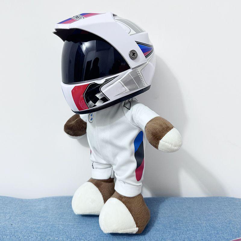 Decor motorcycle buddy helmet bear by Bean's Moto Booth, featuring a cute bear design with a helmet, ideal for motorcycle-themed decor.