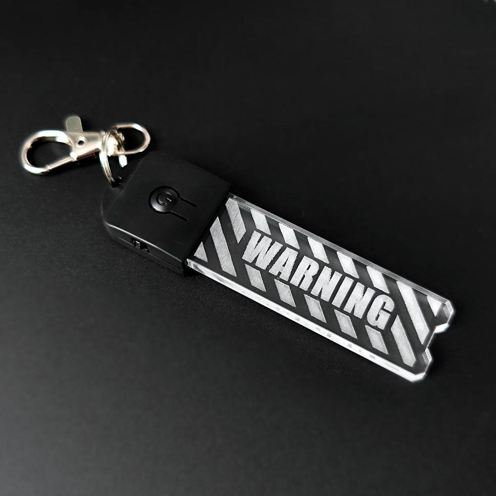 Cyberpunk LED rechargeable motorcycle keychain decor by Bean's Moto Booth, featuring vibrant LED lights and detailed motorcycle design.