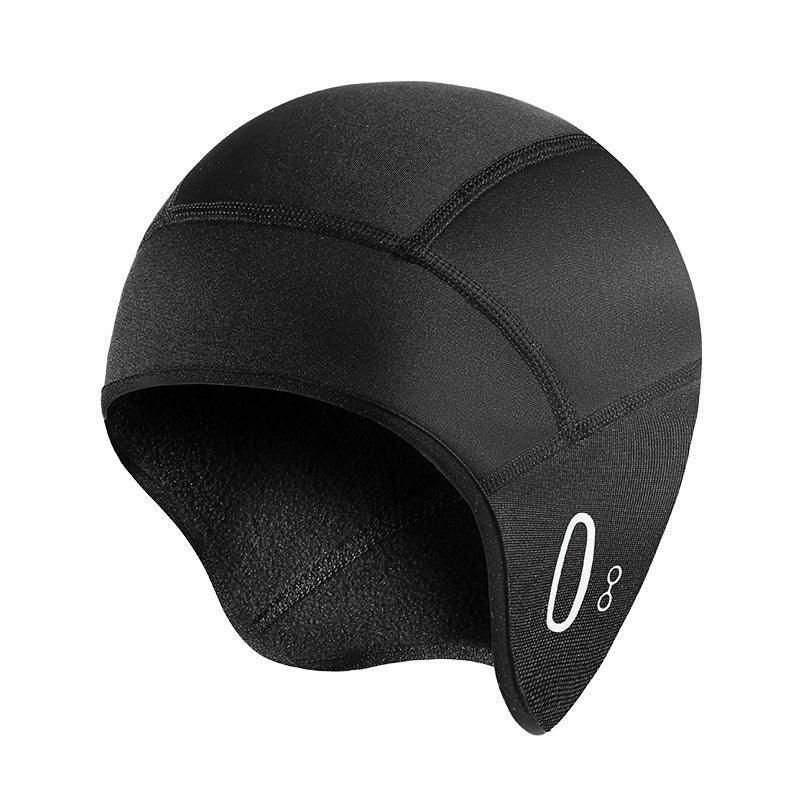 Bean's Moto Booth motorcycle helmet winter inner liner showing a thermal cap designed for comfort and warmth inside a helmet.