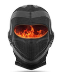 Winter windproof motorcycle balaclava from Bean's Moto Booth, thickened for warmth and protection, shown covering the head and face.