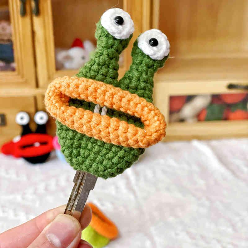 Decorative quirky cute motorcycle key cover by Bean's Moto Booth, featuring colorful, playful design for key protection and style.