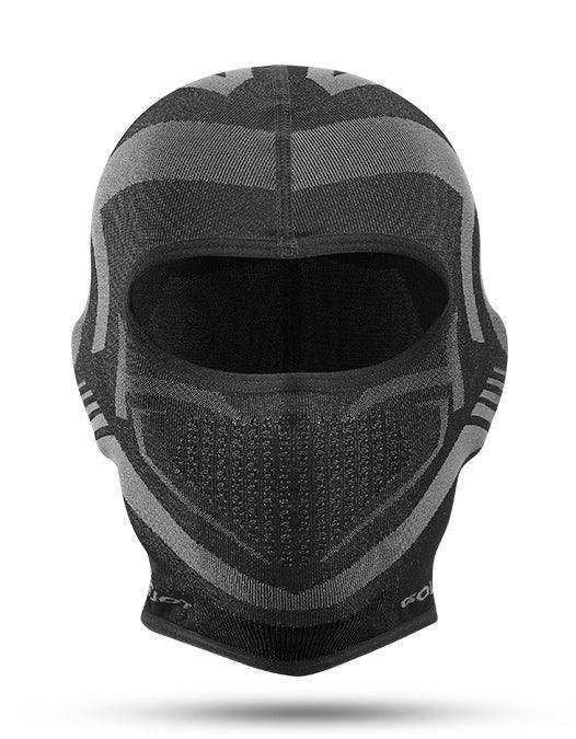 Bean's Moto Booth winter windproof thickened motorcycle balaclava, close-up view showing soft, insulated fabric for cold weather riding.