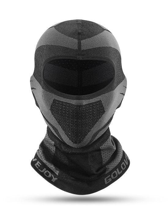 Windproof thickened motorcycle balaclava by Bean's Moto Booth, shown in black with full face coverage and breathable fabric for cold weather.