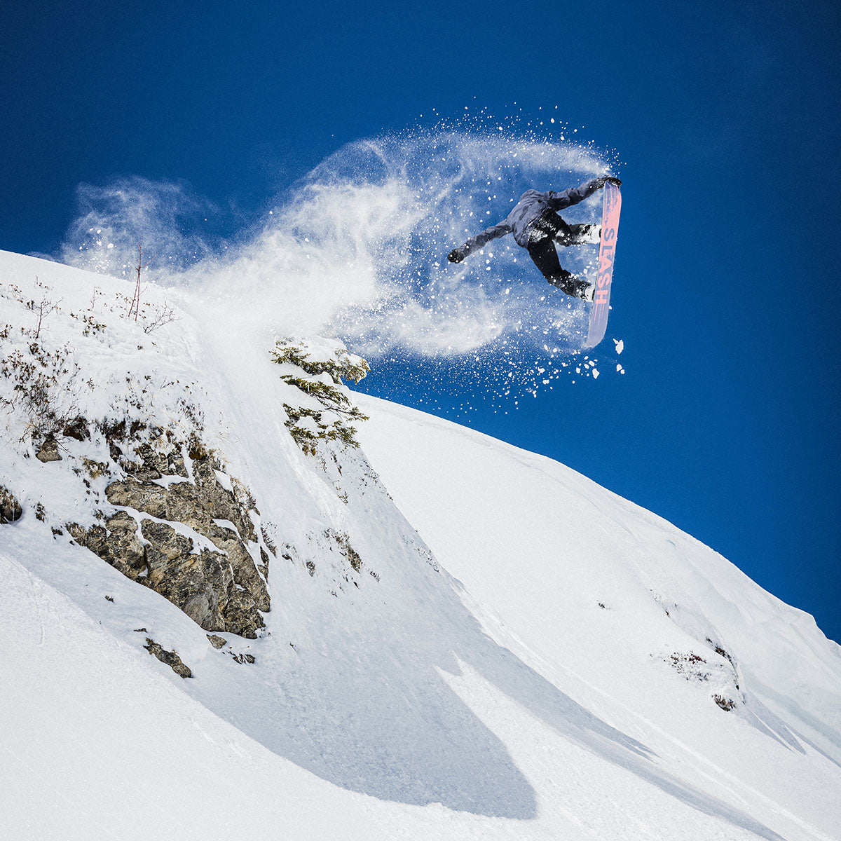 ZEITBIKE Slash by GiGi Happy Place snowboard with blank top art, featuring a sleek design and snowboarding graphics.