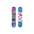 ZEITBIKE Slash by GiGi Splash Kids Snowboard with colorful graphic design, suitable for young snowboarders, on a white background.