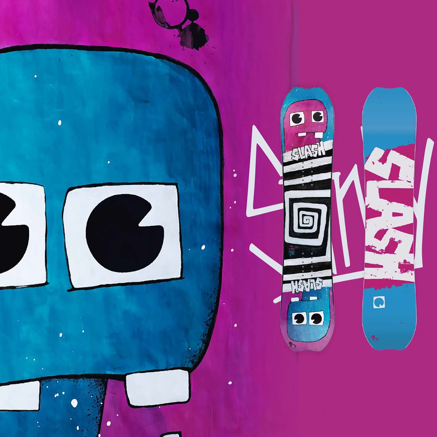 Splash Kids Snowboard by ZEITBIKE featuring colorful graphics and a playful design, suitable for young snowboarders.