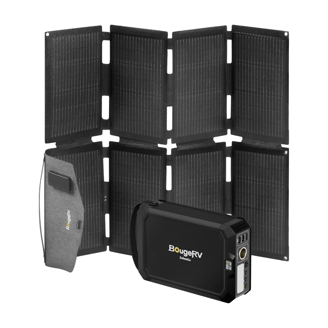 BougeRV 100W N-Type Fiberglass Foldable Portable Solar Panel - We The Collective