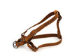 Sport style leather step-in dog harness by Euro-Dog, showcasing quality craftsmanship and adjustable design for comfort.