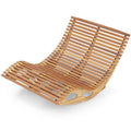 HomePacific 2-seater Adirondack slatted acacia patio rocker sunbed with wooden frame and comfortable design for outdoor relaxation.