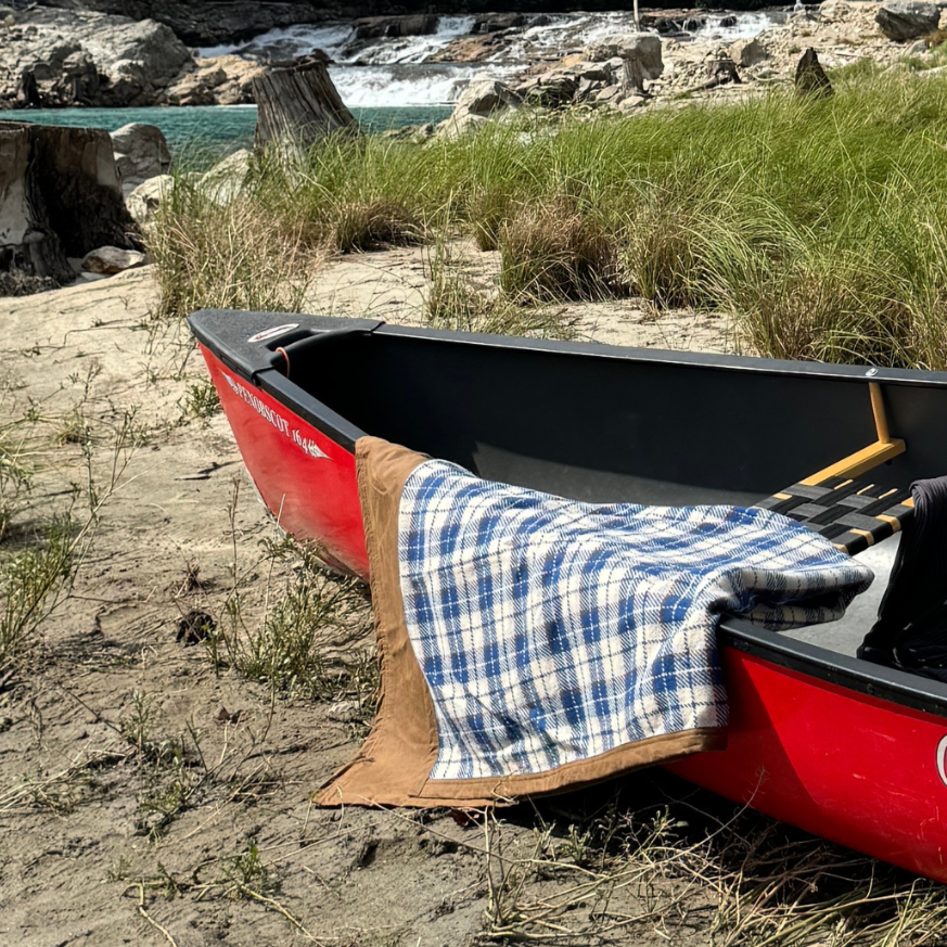 Wool Canvas Camping Blanket - Waxed Canvas Outdoor Blanket / Bushcraft Blanket - OVERLANDERS Outfitter