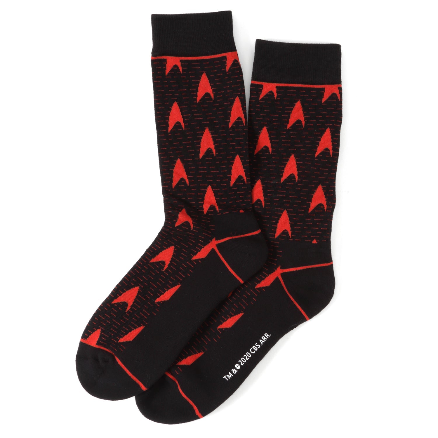 Star Trek Red Delta Shield Black Men's Socks - OVERLANDERS Outfitter