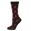Star Trek Red Delta Shield Black Men's Socks - OVERLANDERS Outfitter
