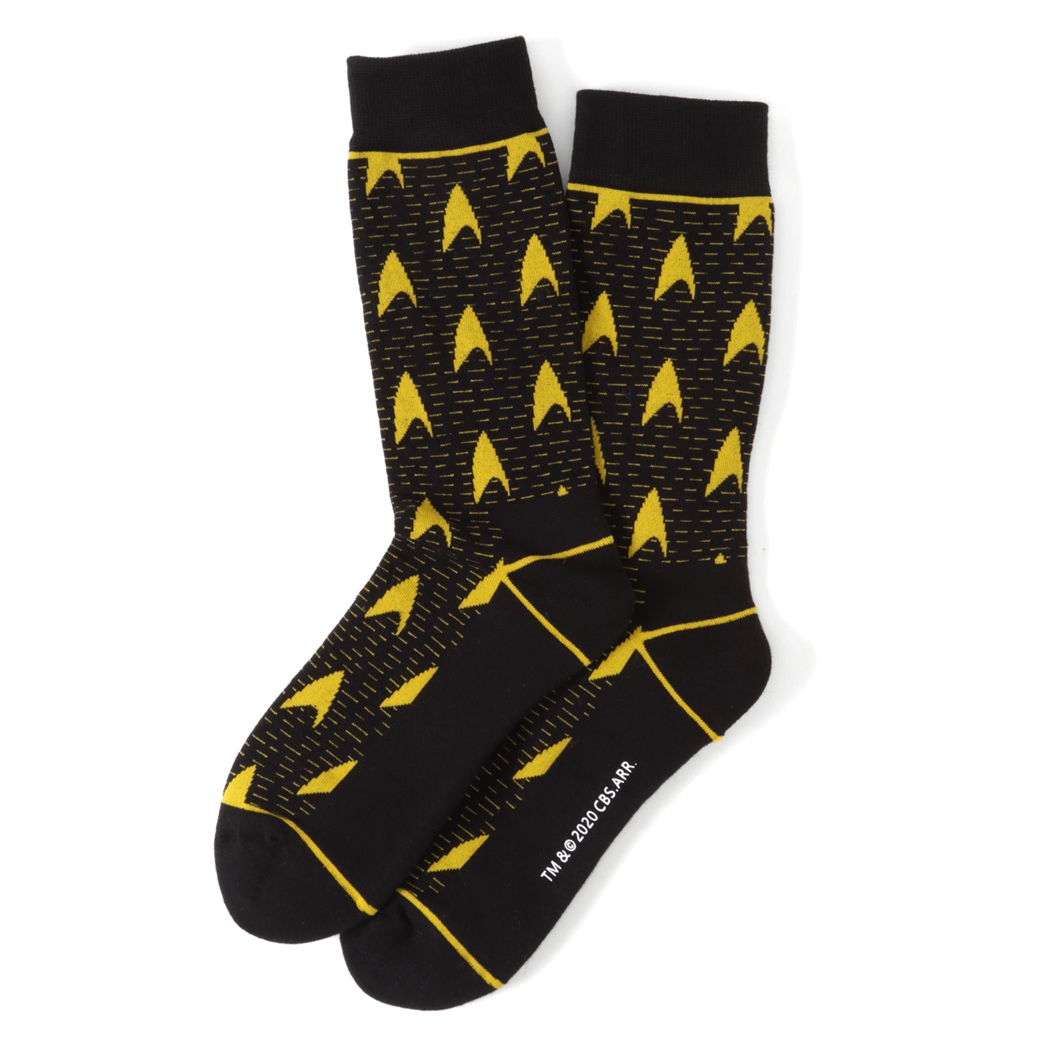 Star Trek Yellow Delta Shield Black Men's Socks - OVERLANDERS Outfitter