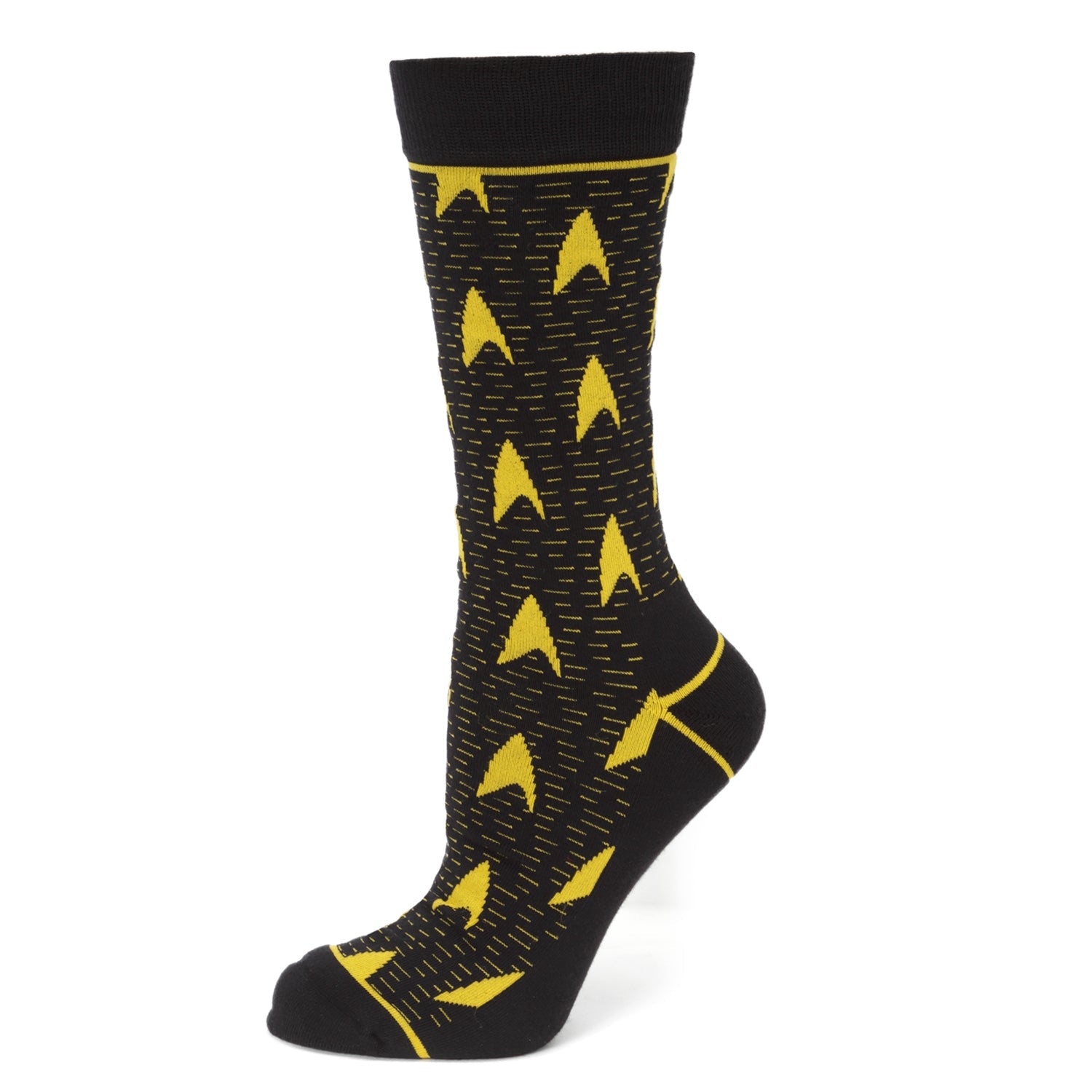 Star Trek Yellow Delta Shield Black Men's Socks - OVERLANDERS Outfitter