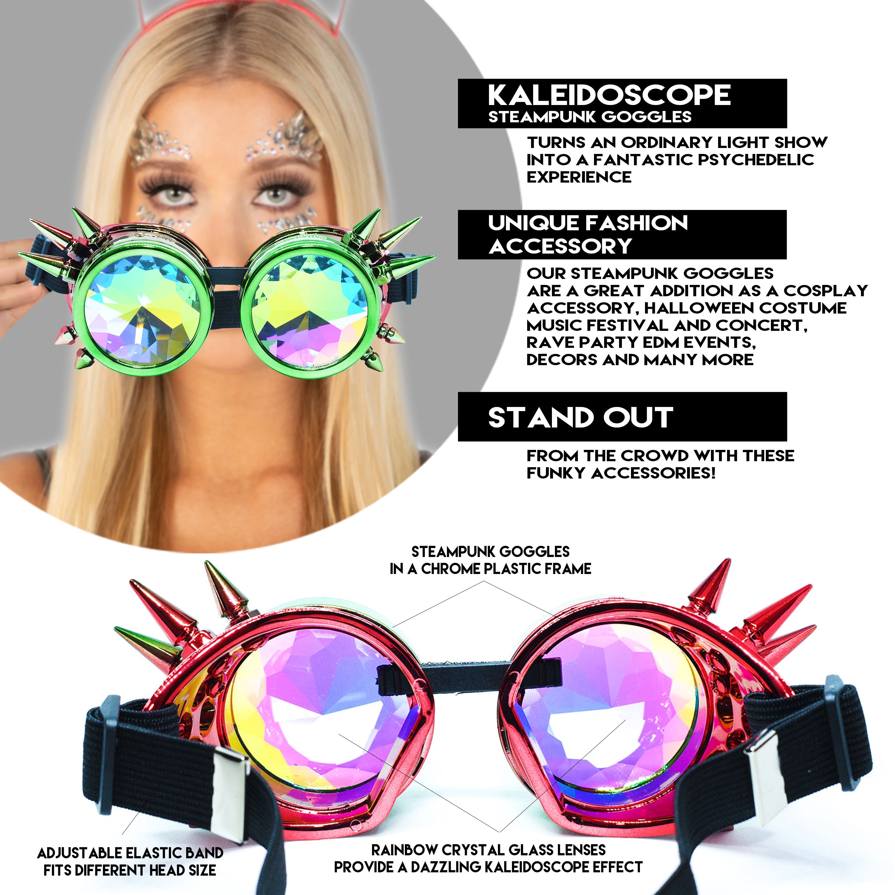 Steampunk Goggles and Kaleidoscope Glasses - OVERLANDERS Outfitter
