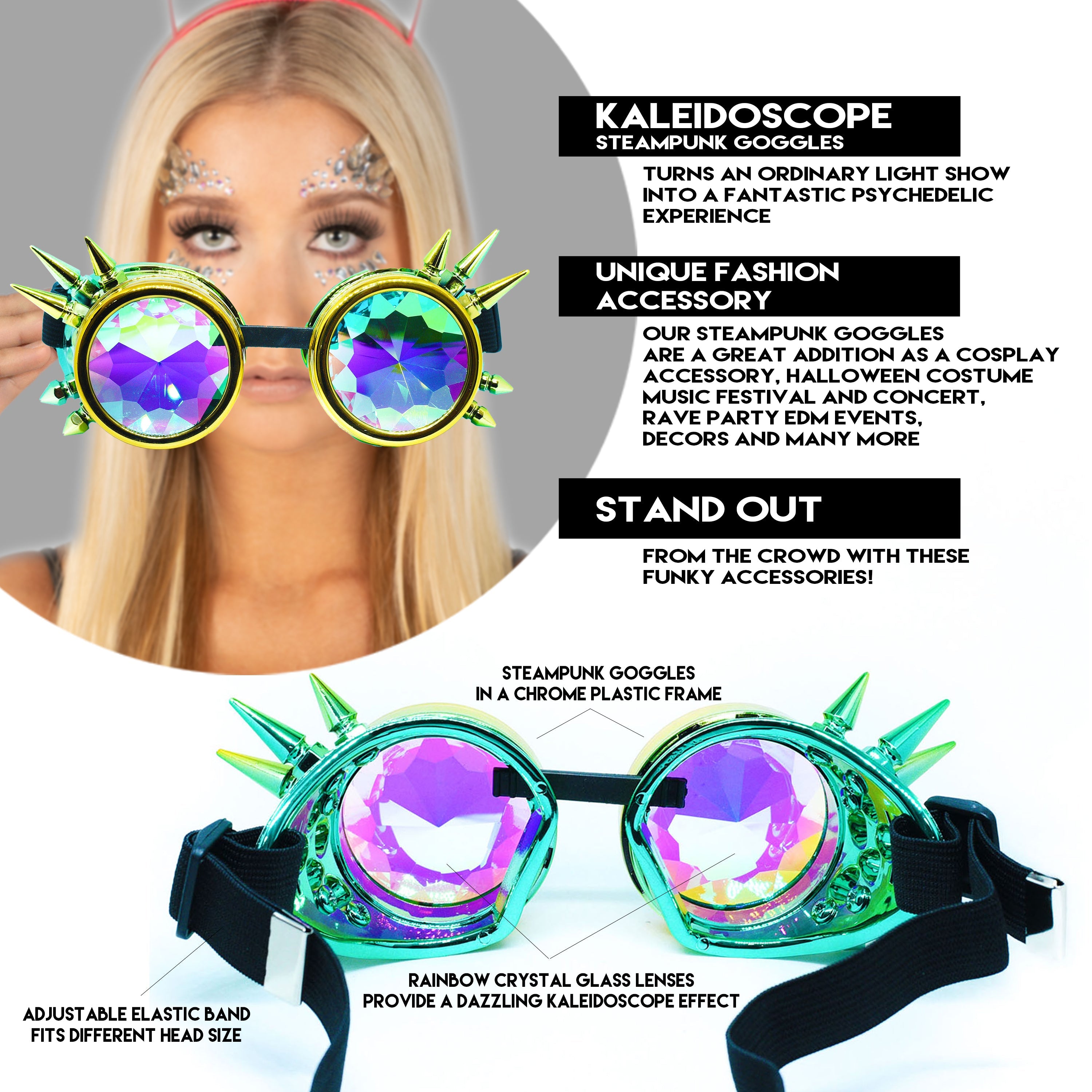 Steampunk Goggles and Kaleidoscope Glasses - OVERLANDERS Outfitter