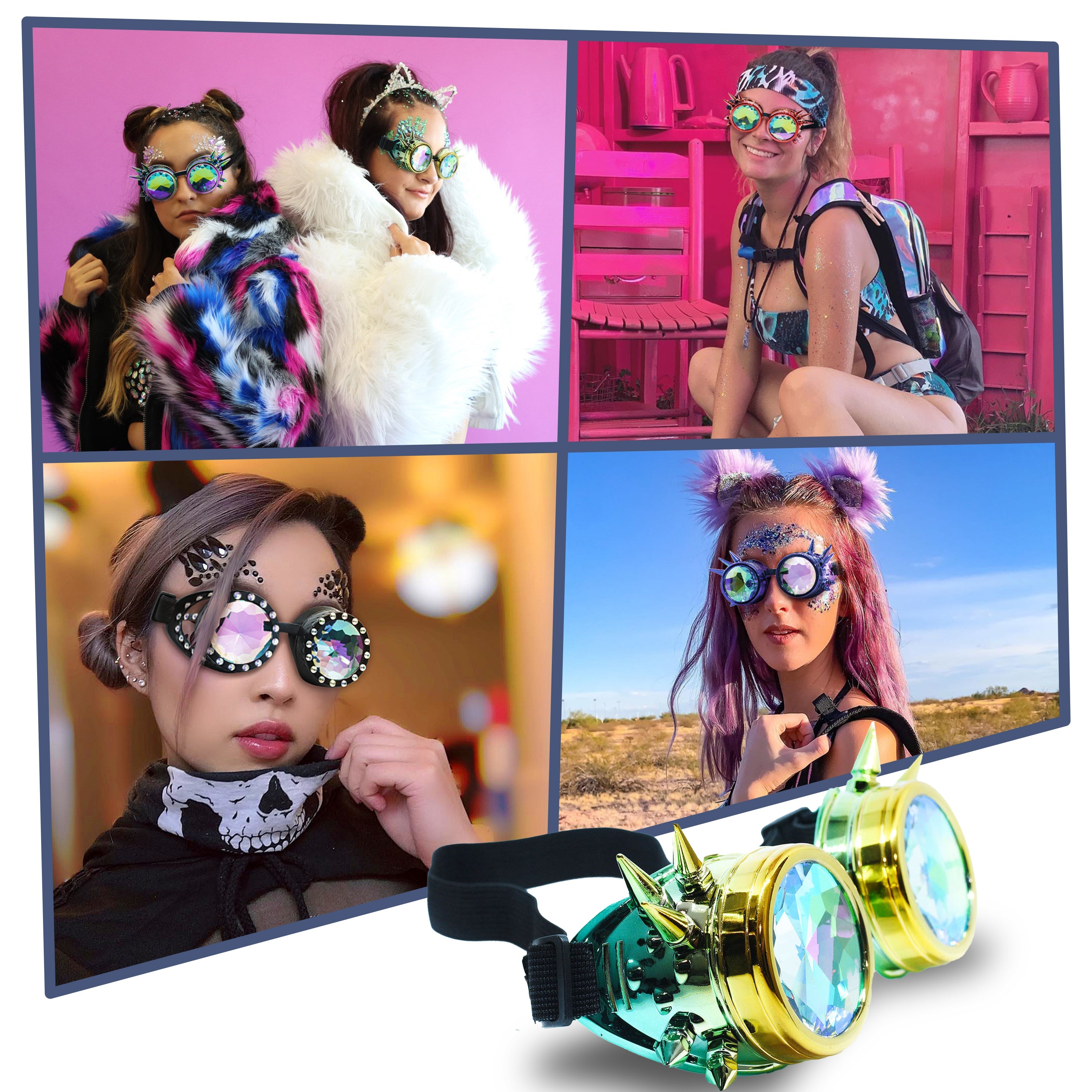 Steampunk Goggles and Kaleidoscope Glasses - OVERLANDERS Outfitter