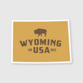 Wyoming simple state sticker by Pike Street Press, featuring a minimalist outline of Wyoming on a clear background.