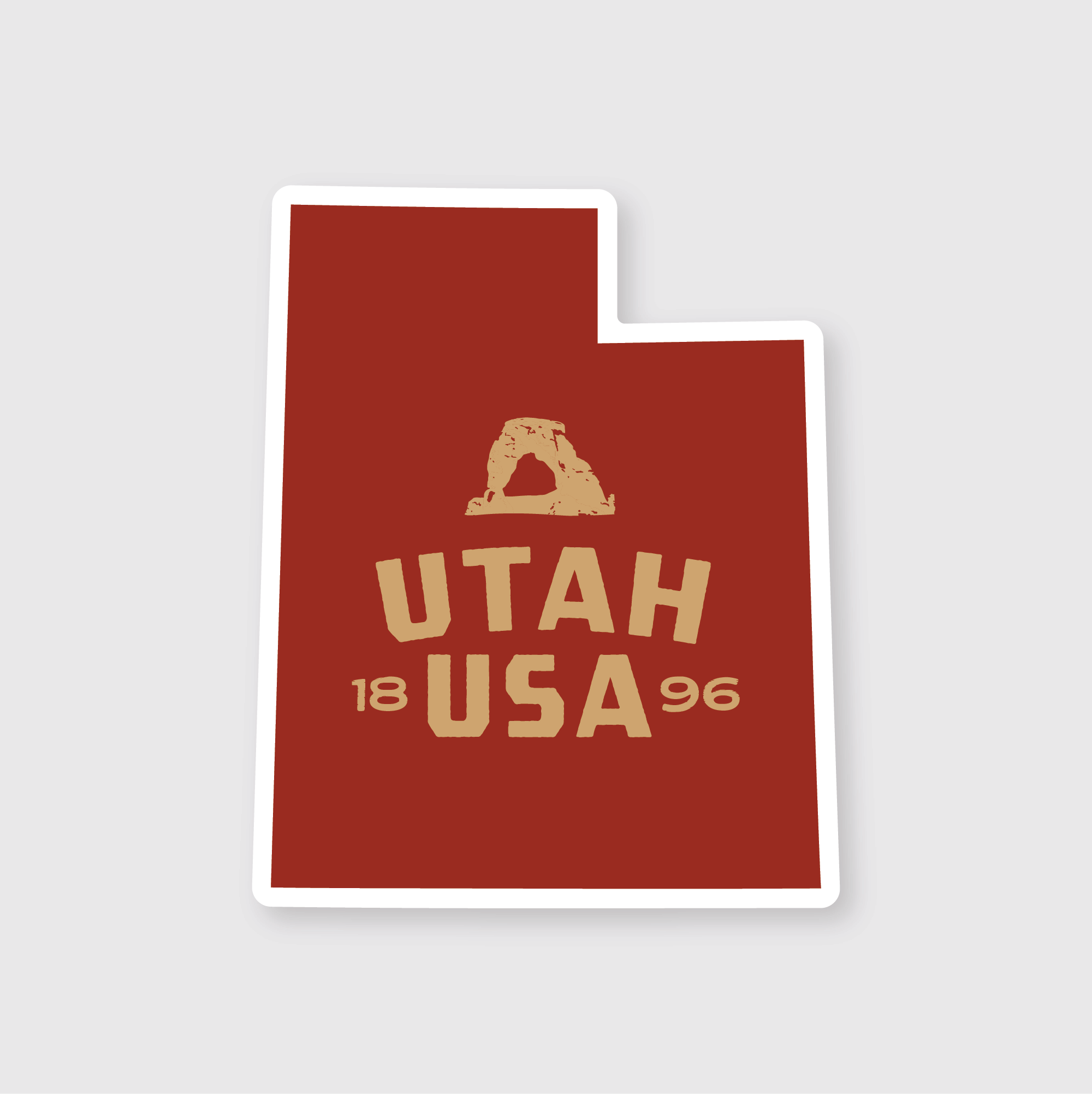 Utah Simple State Sticker