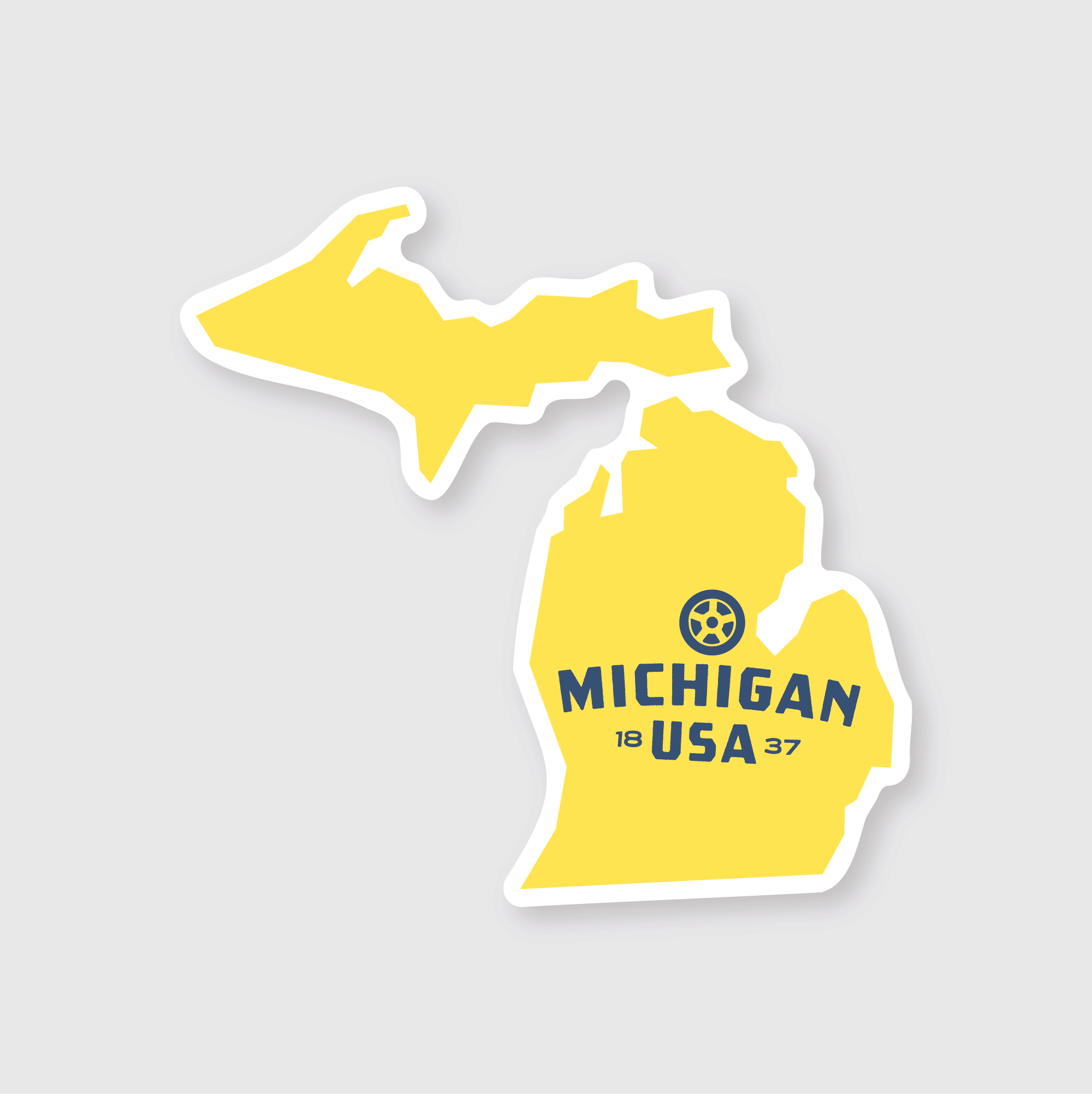Michigan Simple State Sticker