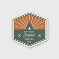 Travels Tent Badge Sticker