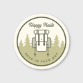 Happy Trails Hike Sticker
