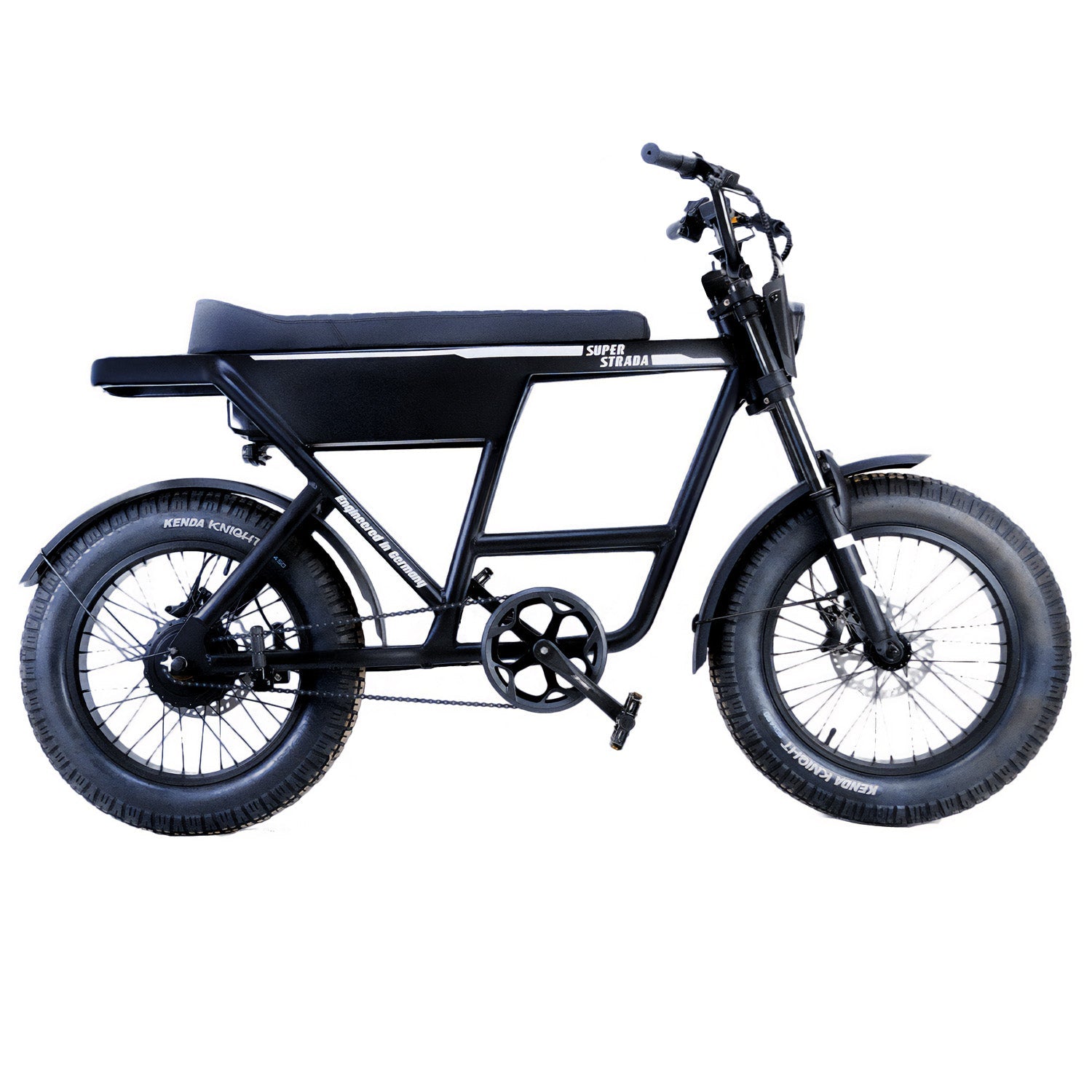Black ZEITBIKE Super Strada Rage sports utility e-bike with a sturdy frame and modern design, suitable for versatile riding.