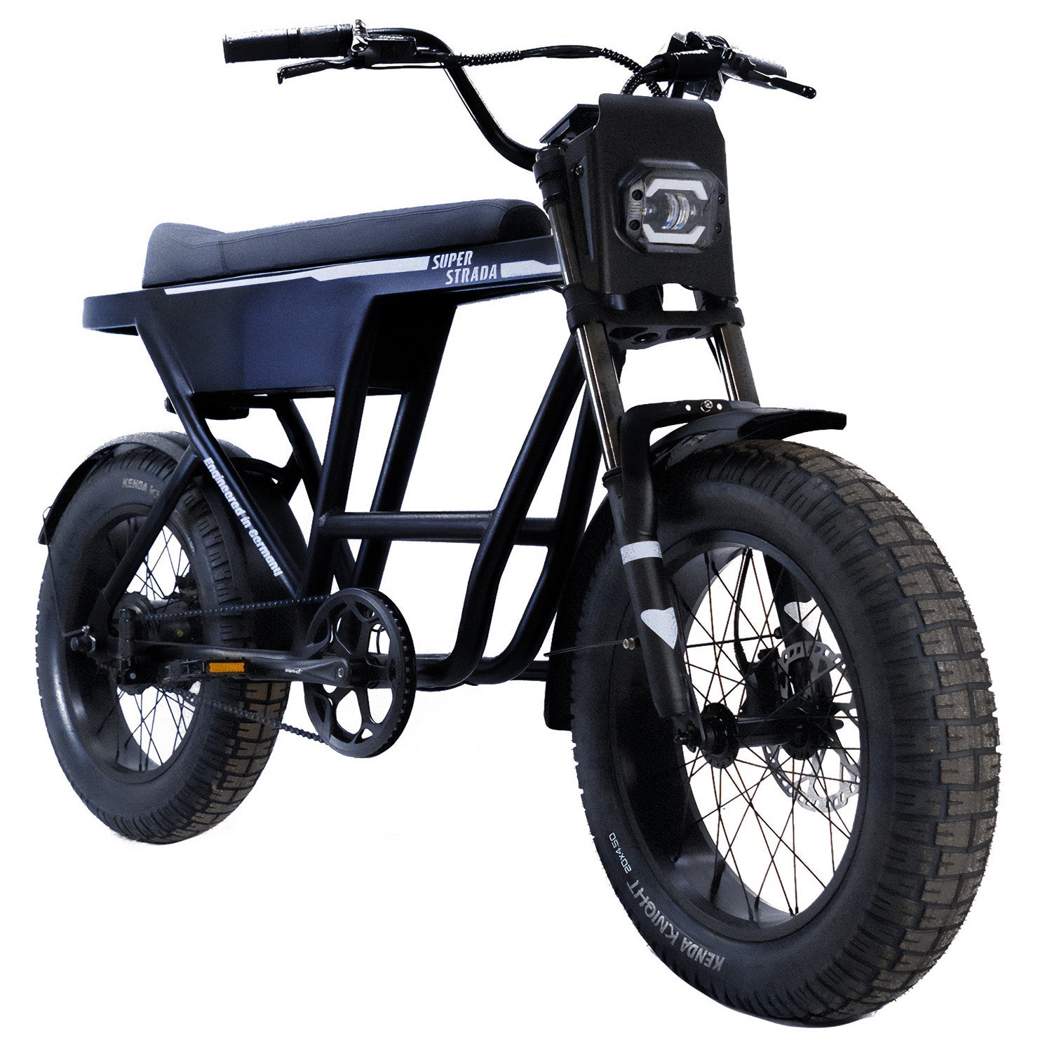 Black ZEITBIKE Super Strada RAGE sports utility e-bike with rugged frame and electric motor, ready for versatile riding adventures.